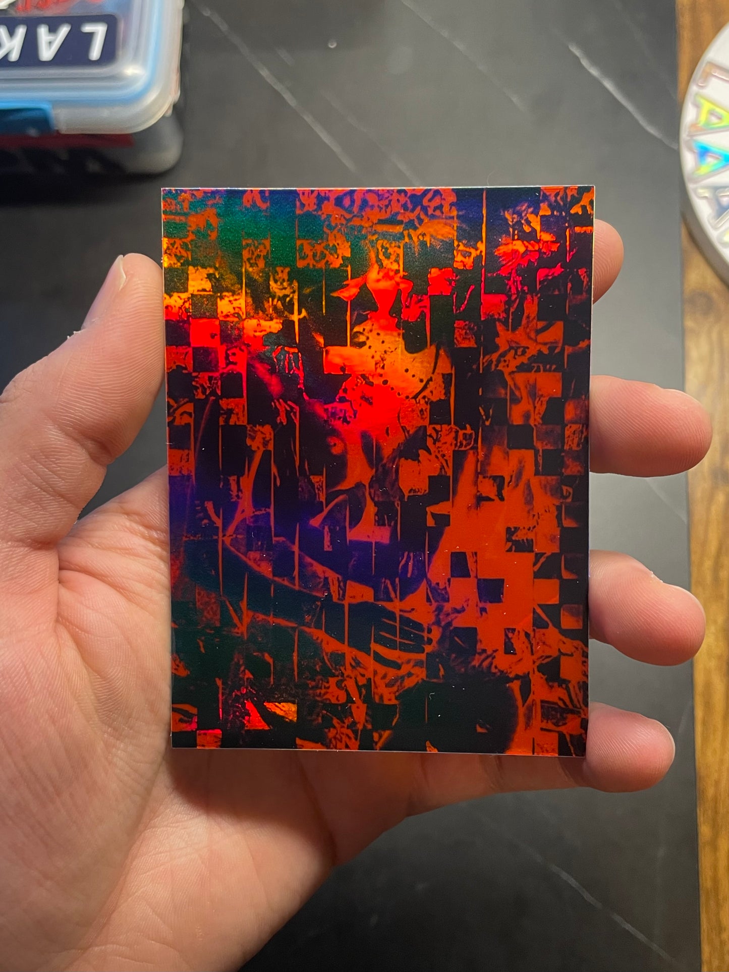 GREASE RED HOLO STICKER